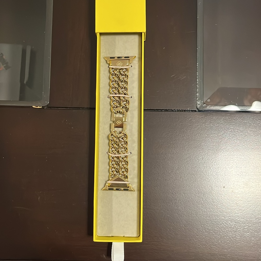 Kendra Scott Whitley Double Chain Watch Band in Gold Tone Stainless Steel